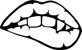 Acessório Decorativo de Parede Lips – Preto – 42 x 69 cm