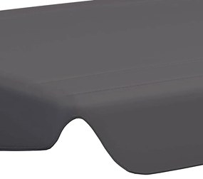 Toldo suplente p/ baloiço de jardim 150/130x105/70 cm antracite