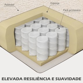 Sofá de 2 Lugares Estofado em Veludo Sofá de Sala de Estar Moderno com Apoio para os Braços e 114x71x82 cm Bege