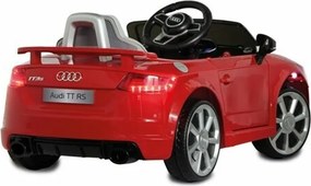 Carro elétrico para crianças 12V Audi TT RS pneus de borracha maciça, banco em pele sintética Vermelho