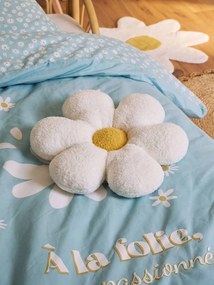 Almofada de decoração flor bouclette para criança cru