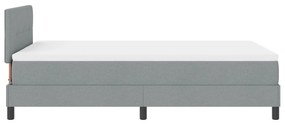 Cama Box com Colchão Cinza Claro 120x200 cm Tecido