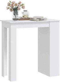 Mesa de bar com prateleira derivados de madeira branco