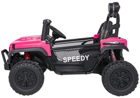 Jipe elétrico para Crianças 2 Lugares 24V 4x4 PASSION 4x4 Off-Road Rodas Espuma EVA, Assento couro ecológico Rosa