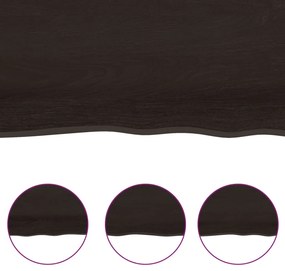 Prateleira de parede 40x10x4cm carvalho tratado castanho-escuro