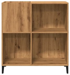 Armário discos 84,5x38x89cm deriv. madeira carvalho artisiano