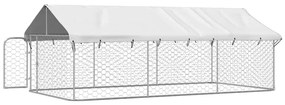 Canil de exterior com telhado 400x200x150 cm