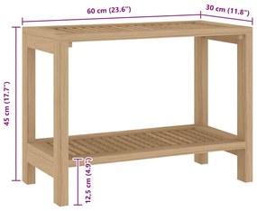Mesa de apoio p/ casa de banho madeira de teca maciça
