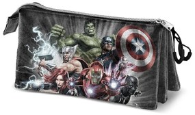 Porta lápis Os Vingadores Avengers Marvel triplo KARACTERMANIA