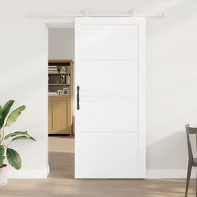 Porta de Correr vidaXL com Conjunto de Ferragens 'ORKDAL'Branca de Mad