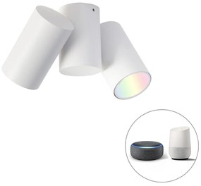 LED Smart spot branco ajustável incluindo 2 WiFi GU10 - Michael Design