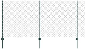 vidaXL Cerca e Poste Verde 1,2 x 10 m Aço