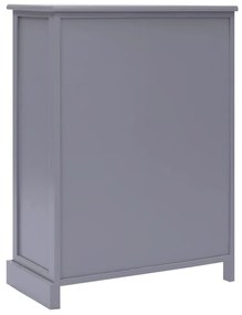 Aparador com 10 gavetas 113x30x79 cm madeira cinzento