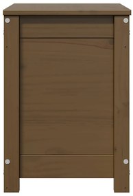 Caixa de arrumação 60x32x45,5 cm pinho maciço castanho-mel