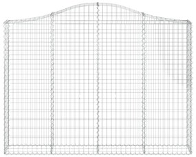 Cesto gabião arqueado 200x30x140/160 cm ferro galvanizado