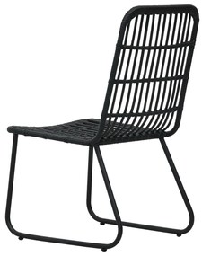 3 pcs conjunto de jantar para exterior vime PE e vidro