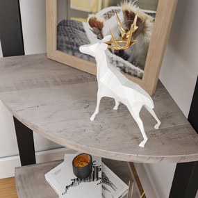 Estante de canto com 4 prateleiras 34 x 34 x 125 cm preto-greige