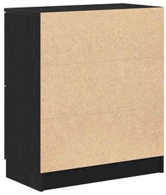 Buffet de Carvalho Preto vidaXL - 60 x 30 x 70 cm - Feito de Madeira G