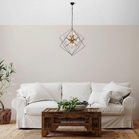 Chandelier Till – Preto Antigo – 62 x 62 x 125 cm