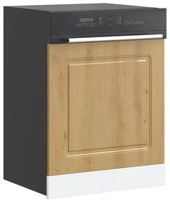Painel máquina lavar louça 60x1,5x67 cm carvalho artesanal