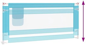 Barra de segurança p/ cama infantil tecido 200x25 cm azul
