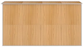Abrigo de jardim 192x357x223 cm aço galvanizado castanho