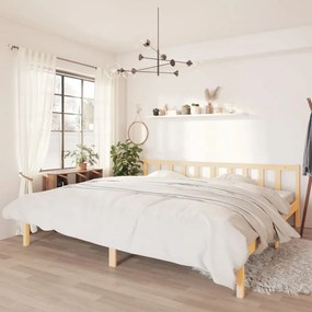 Estrutura de cama 200x200 cm pinho maciço