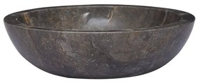149157 vidaXL Lavatório Ø40x12 cm mármore cinzento
