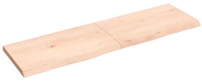 vidaXL Prateleira de parede 140x40x(2-4)cm carvalho maciço não tratado