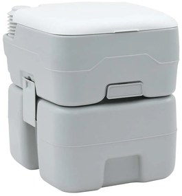 vidaXL Vaso Sanitário de Camping Cinza e Branco 41,5 x 36,5 x 42 cm