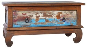 vidaXL Mesa de centro 80x50x40 cm madeira de teca recuperada