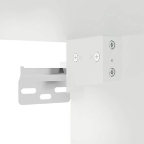Armário parede de cozinha porta vidro Lucca branco brilhante