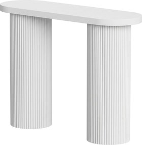 HOMCOM Consola Moderna Estreita com Compartimento Oculto 103 cm Branco | Aosom Portugal