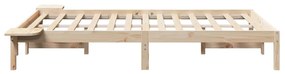 Estrutura de cama com mesas de cabeceira Castanho 140 x 190 cm