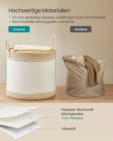 Cesto para roupa suja 90 L com tampa e pega 50 x 50 x 46 cm castanho camelo