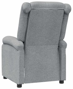 Poltrona reclinável tecido cinzento-claro