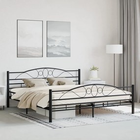 285290 vidaXL Estrutura de cama em aço 180x200 cm preto