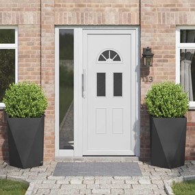 vidaXL Floreira 2 pcs Preto 50 x 50 x 75 cm Aço