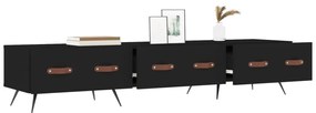 Móvel de TV 150x36x30 cm derivados de madeira preto