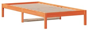 Sofá-cama sem colchão 80x200 cm madeira de pinho castanho cera