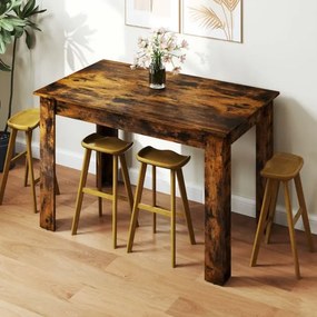 Mesa de jantar extensível 120 - 158 cm x 70 x 76 cm moderna com superfície ajustável Café