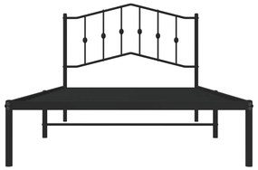 Estrutura de cama com cabeceira 107x203 cm metal preto