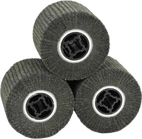 vidaXL Rolos de Lixa 3 pcs Preto 12 x 12 x 10 cm Fibra sintética