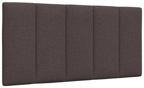 vidaXL Almofadão de cabeceira Hanko 100 cm tecido castanho-escuro