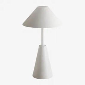 Lâmpada De Mesa Led Sem Fios Em Ferro Alexis Branco - Sklum