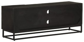 Móvel de TV 110x30x40 cm mangueira maciça e ferro preto