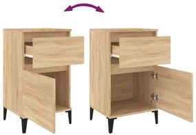 Mesas de cabeceira 2 pcs 40x35x70 cm cor carvalho sonoma