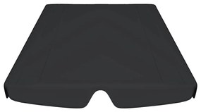 Toldo suplente baloiço jardim 188/168x145/110 cm preto