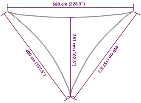 Para-sol estilo vela 160 g/m² 4x4x5,8 m PEAD laranja