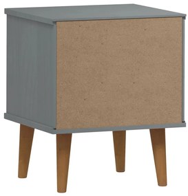 Mesa de cabeceira MOLDE 40x35x48 cm pinho maciço cinza